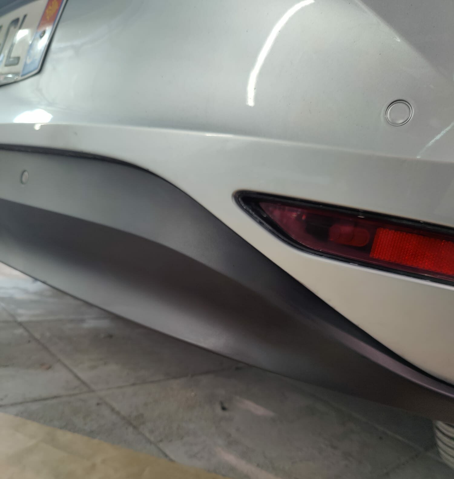 Résultat final après soudure plastique sur pare-chocs fendu - Clean'Ride Hérault